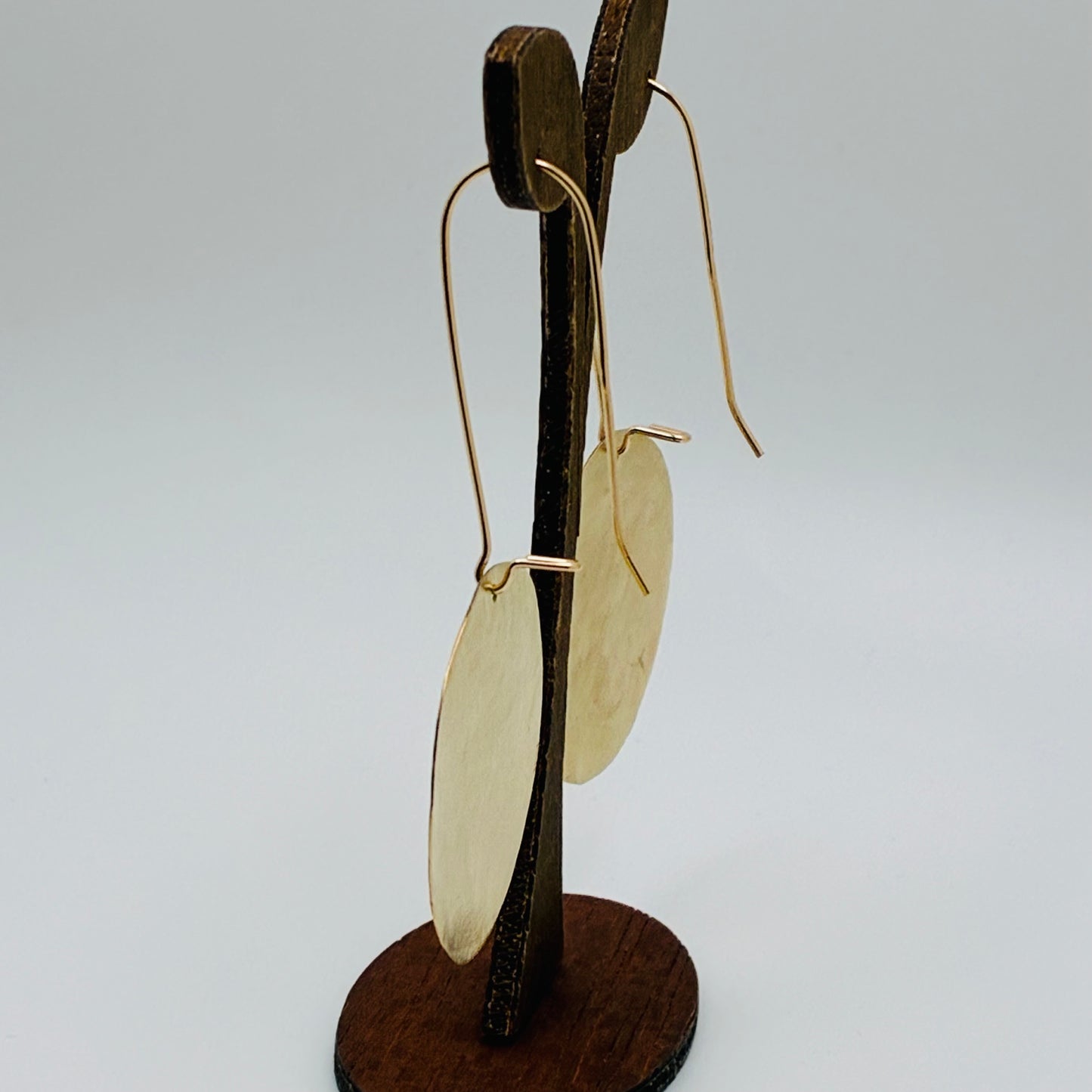 Cross Paths Brass Earrings