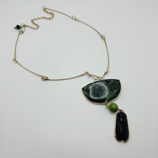 Black Beetle Necklace