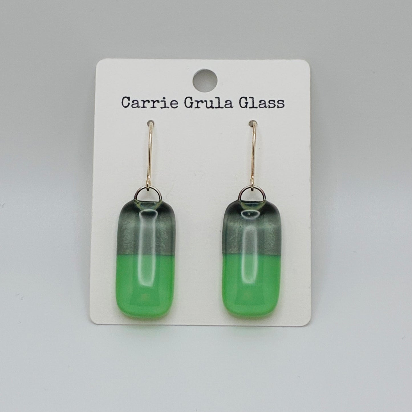 Two Tone Rarrings Green/Grey