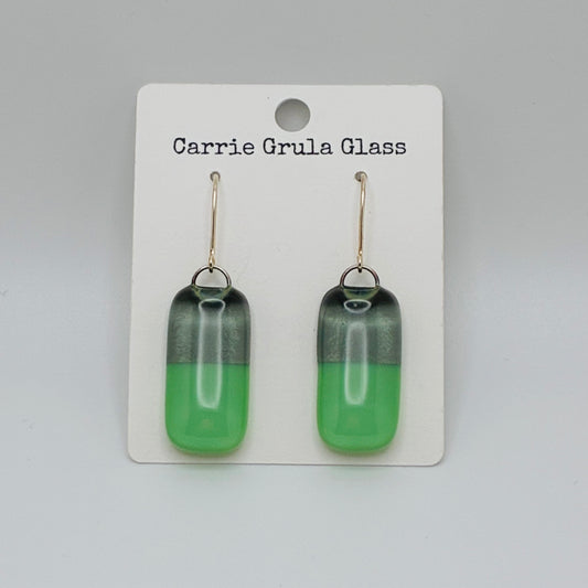 Two Tone Rarrings Green/Grey