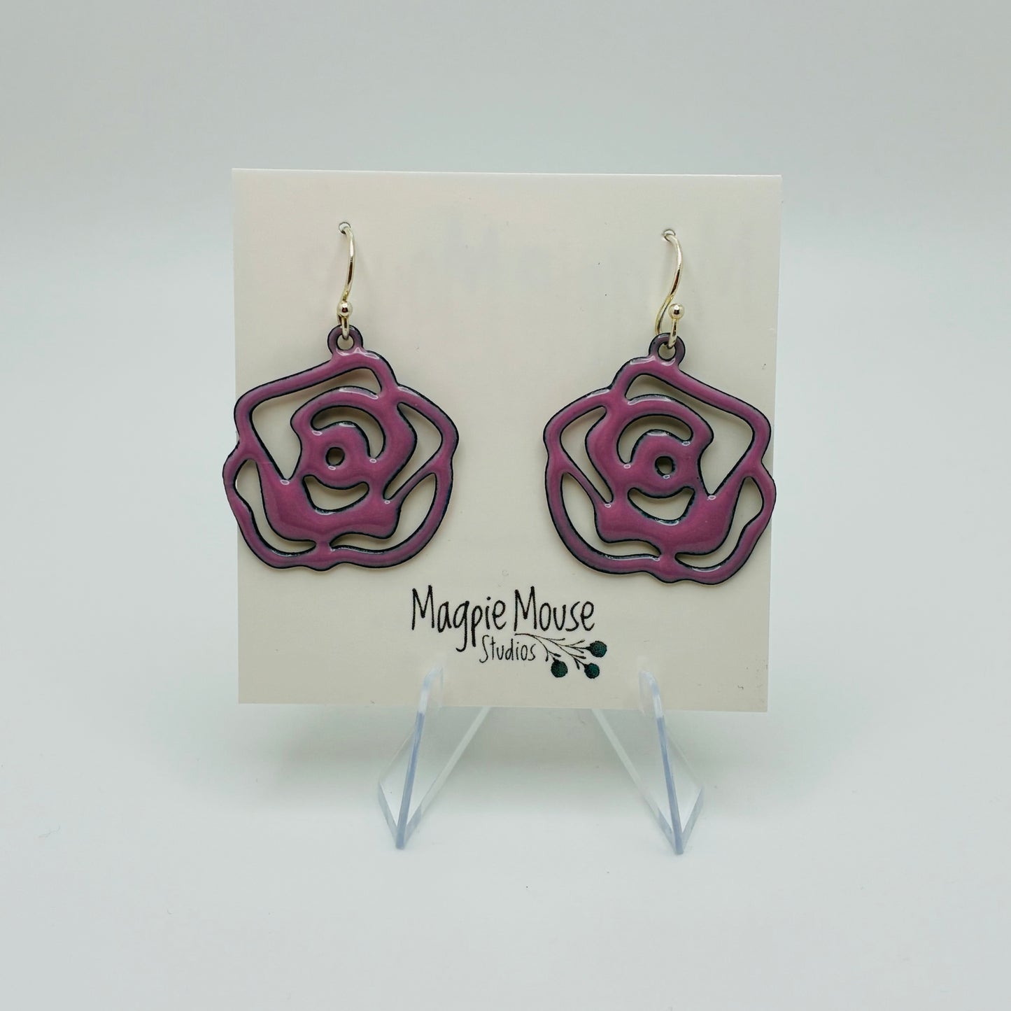Enamel Flower Earrings