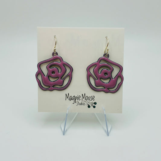Enamel Flower Earrings