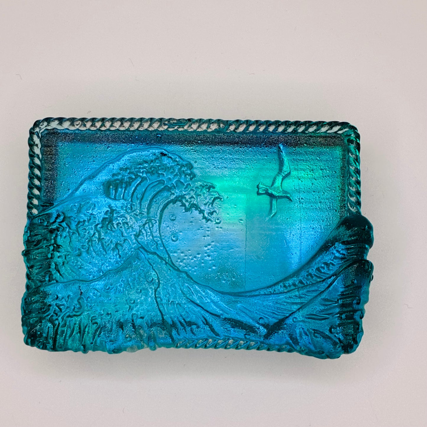 Glass Wave Paperweight