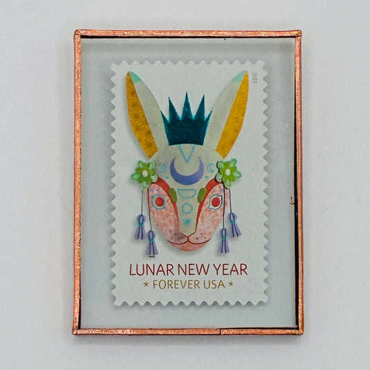 Rabbit Lunar New Year Stamp Magnet