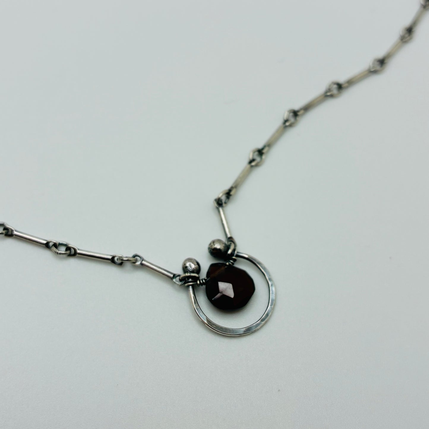 "HorseShoe" - Red Garnet Necklace