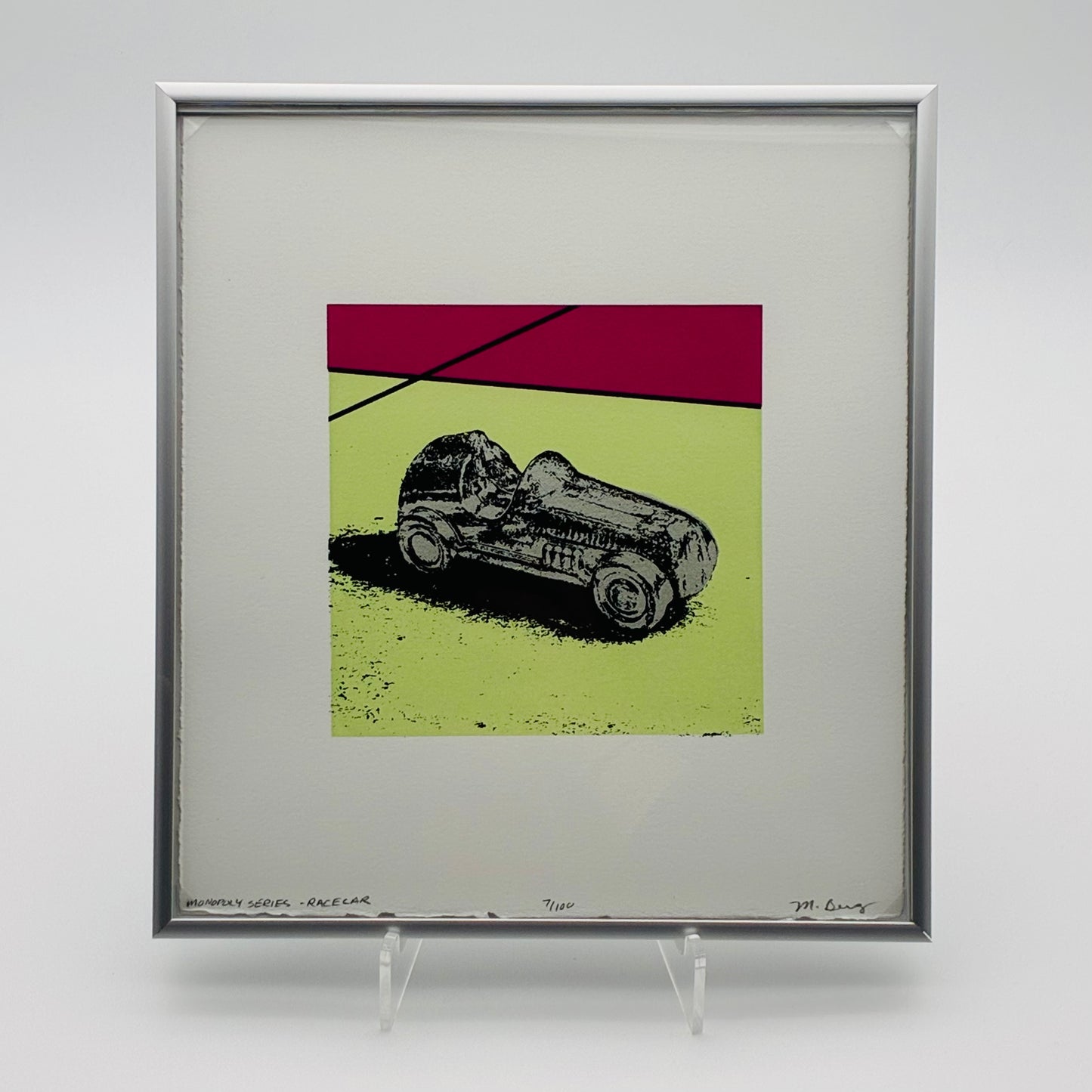 Monopoly Print - Race Car (Magenta)