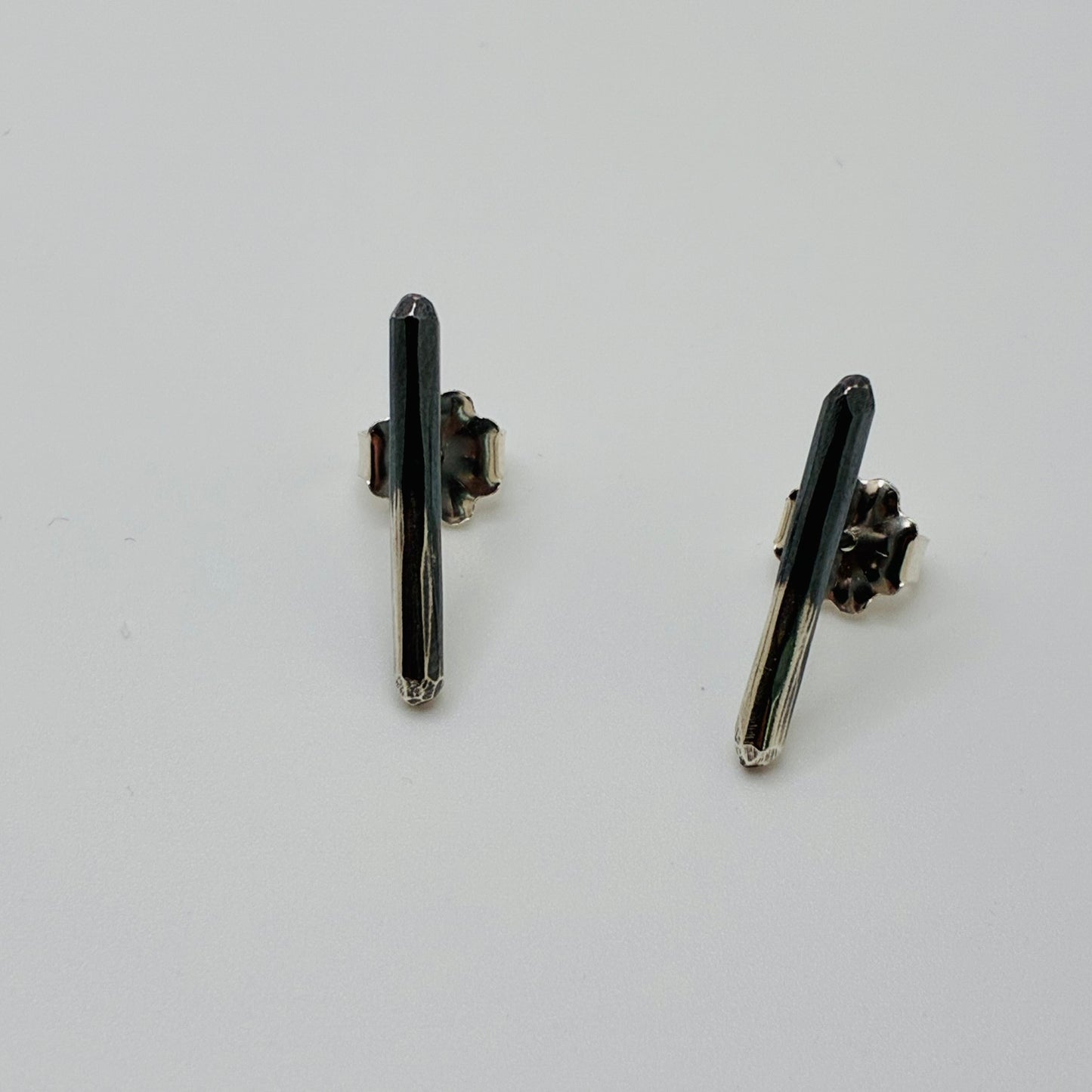 "Bar Stud" - Silver Earrings