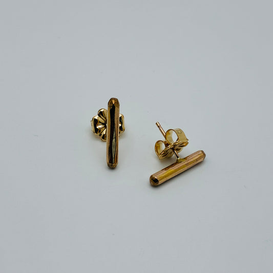 "Bar Stud" - Gold Earrings