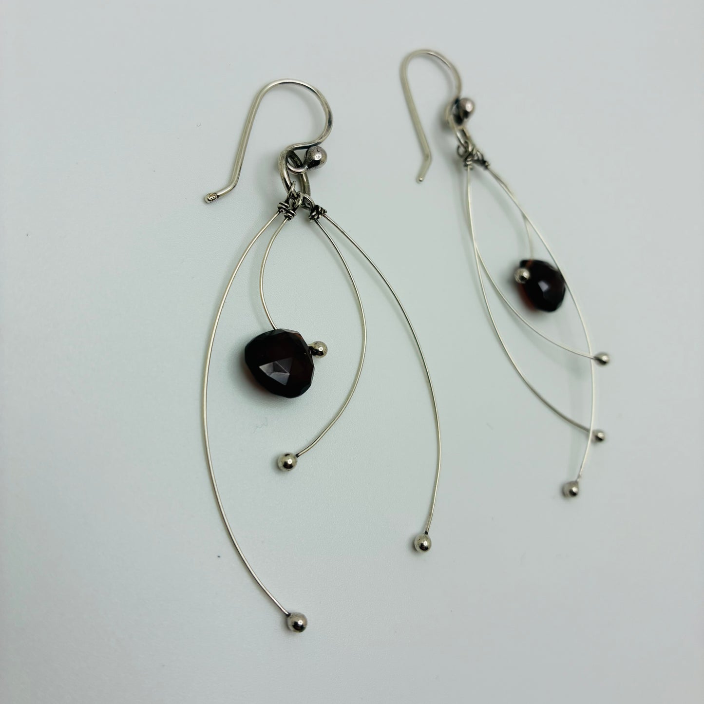 "Tickle" - Red Garnet Earrings