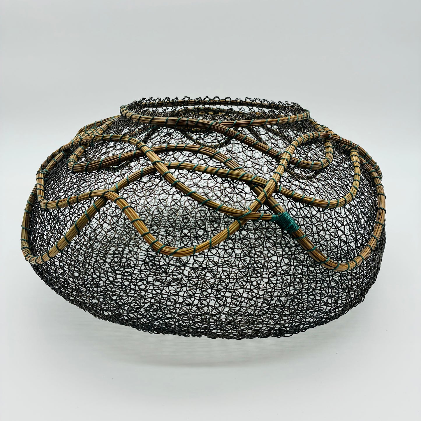 "Dark Sky Trails" Pine and Wire Basket