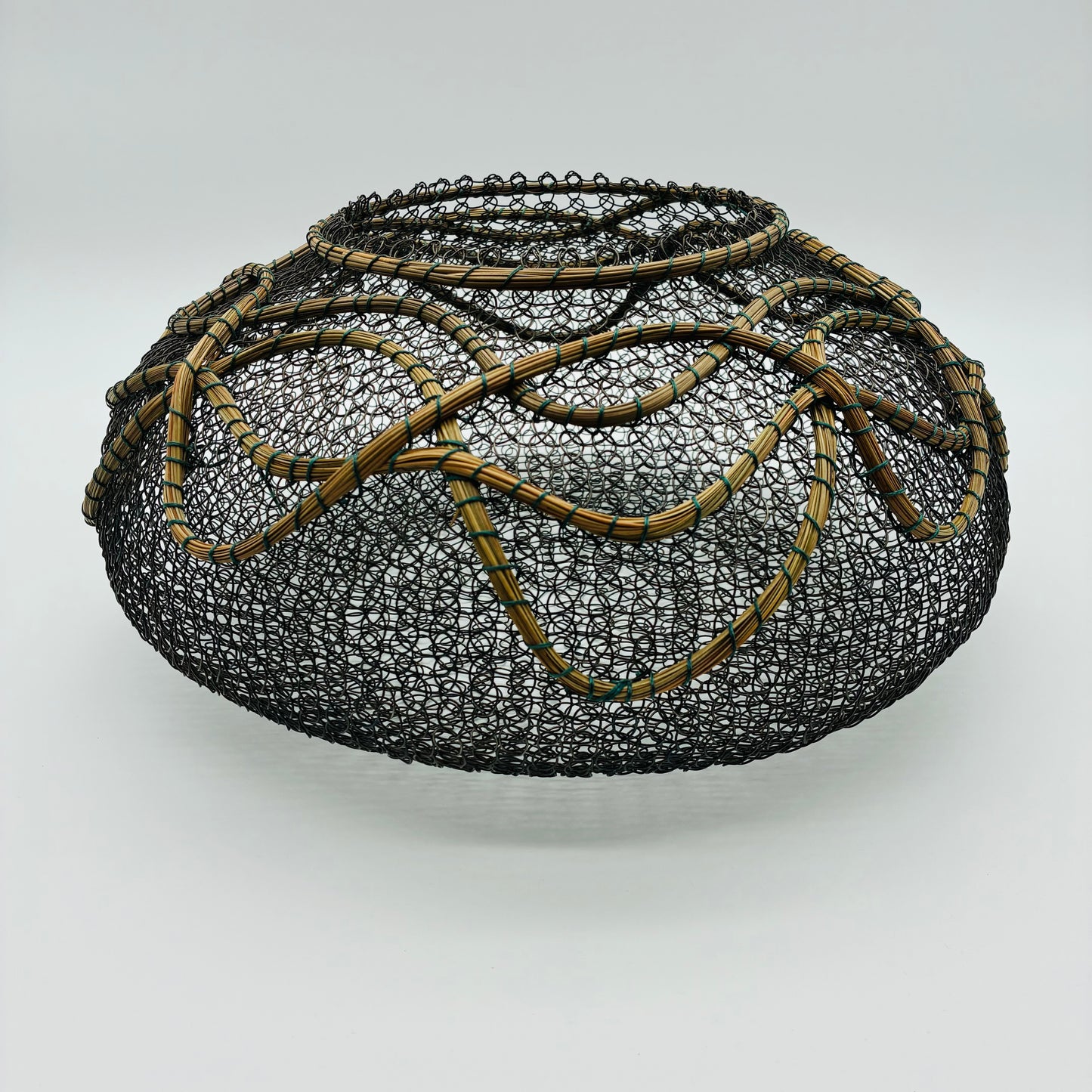 "Dark Sky Trails" Pine and Wire Basket