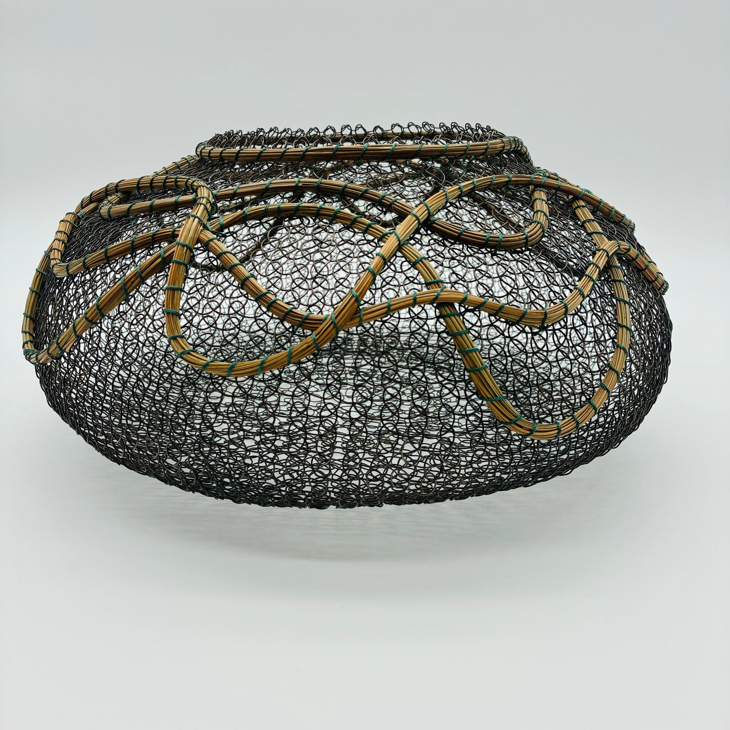 "Dark Sky Trails" Pine and Wire Basket