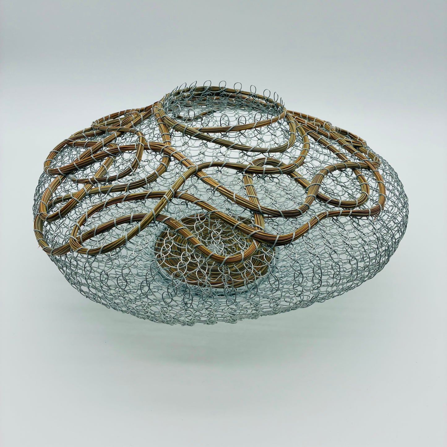 "Petal Patterns" Pine and Wire Basket