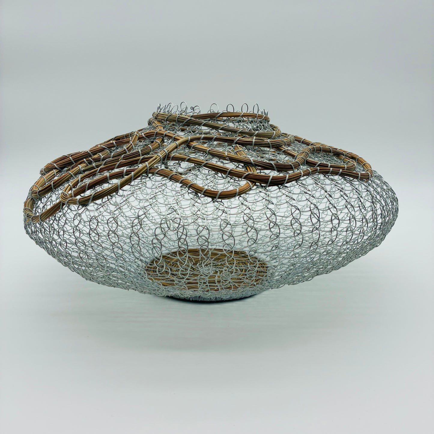 "Petal Patterns" Pine and Wire Basket