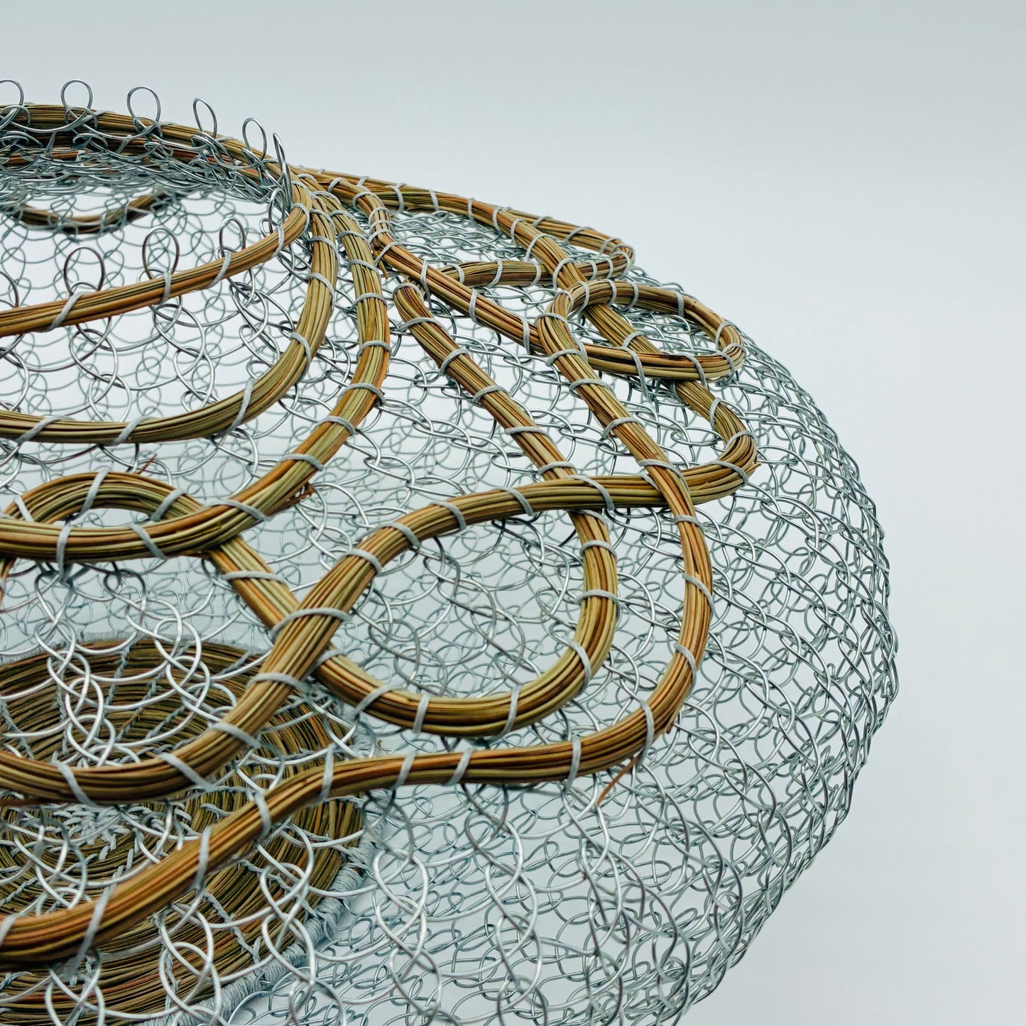 "Petal Patterns" Pine and Wire Basket