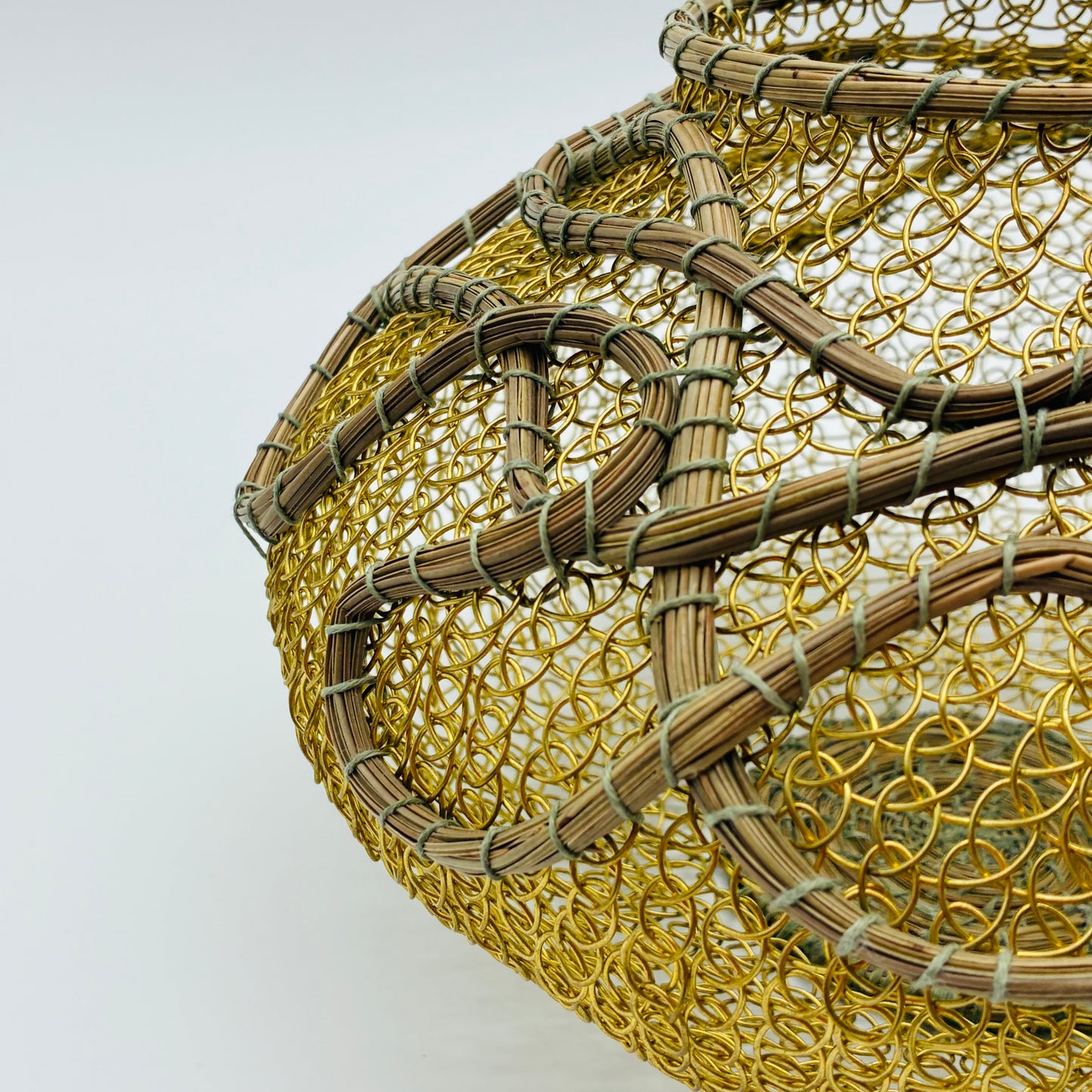 "Switchbacks" Pine and Wire Basket