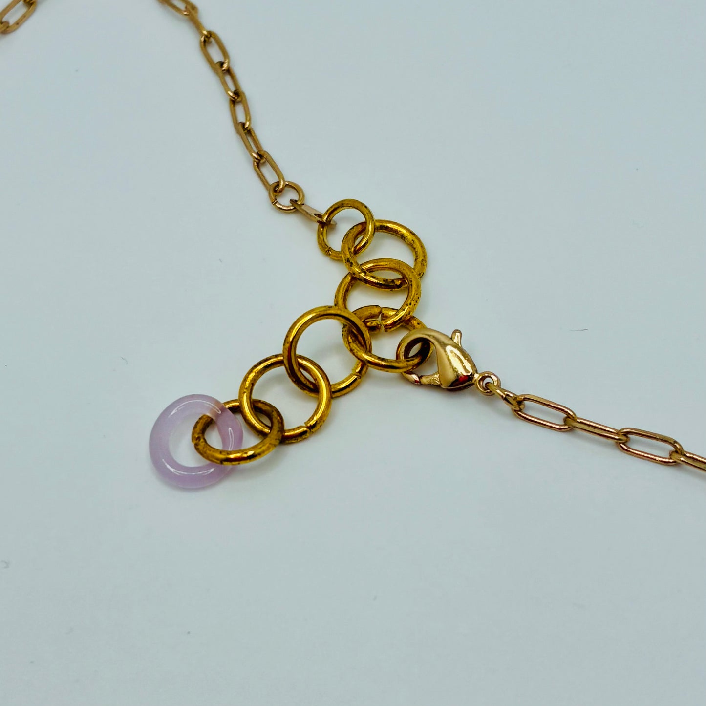 Small Borosilicate Glass Split Link Necklace