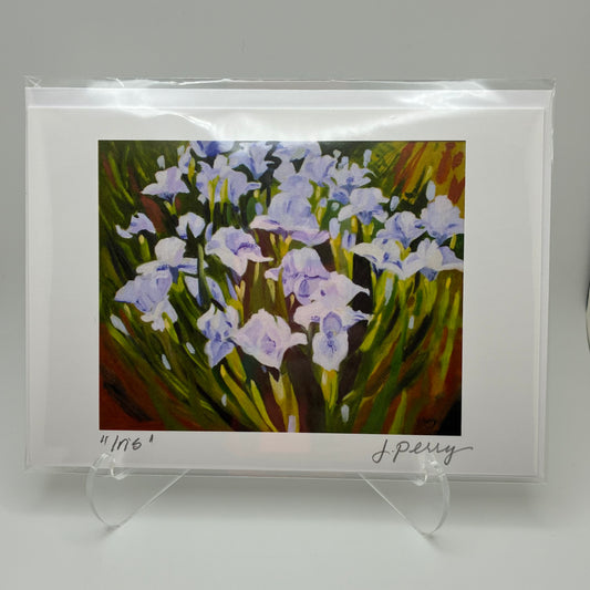 "Iris" Greeting Card by Judith Perry