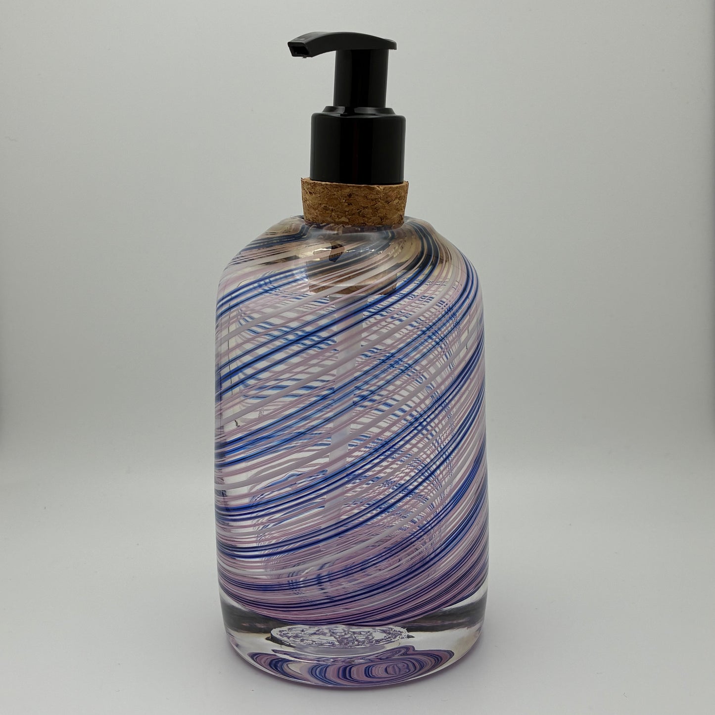 Cane Spiral Glass Soap Dispenser