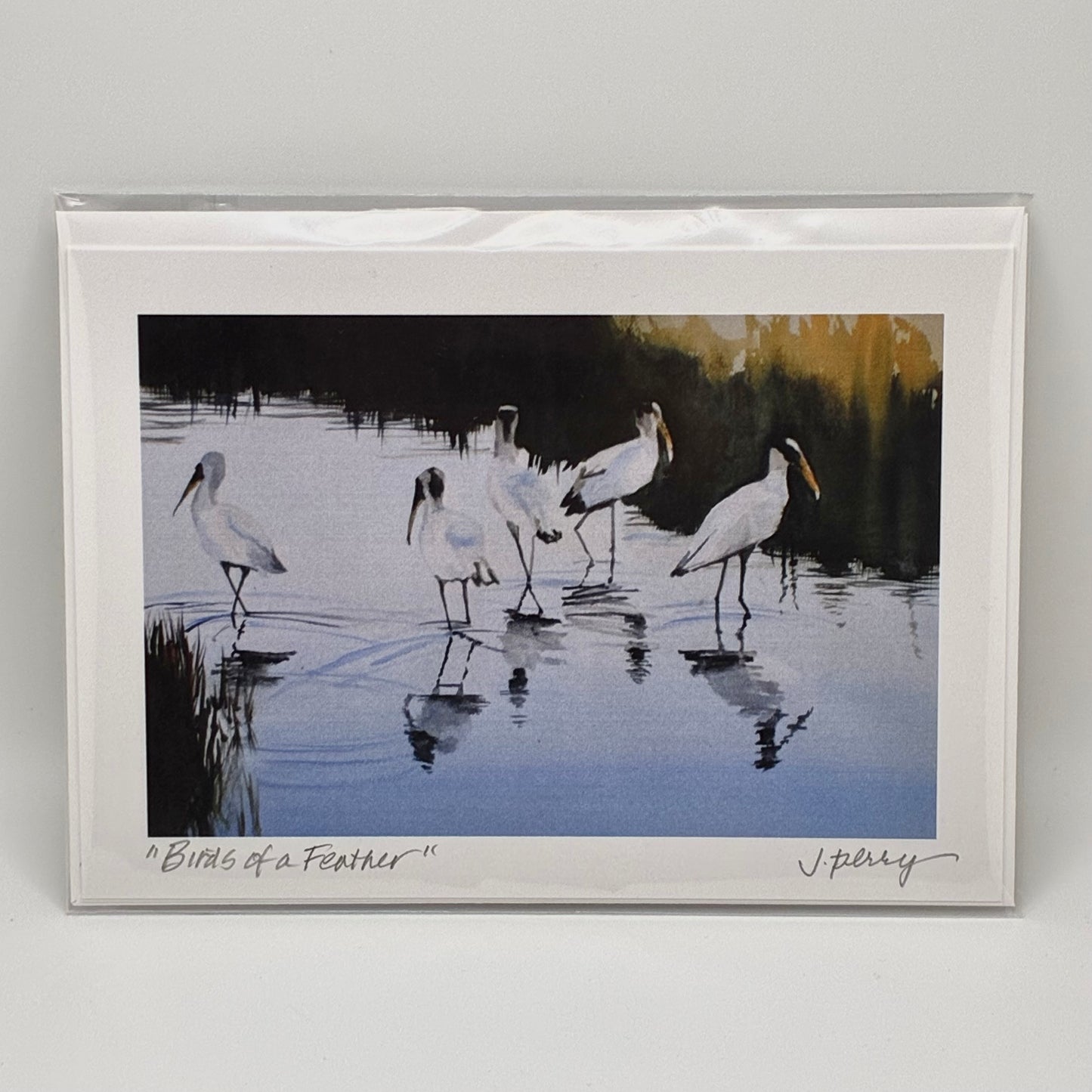 "Birds of a Feather" Greeting Card by Judith Perry