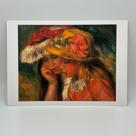 Heads of Two Young Girls, 1890 Postcard