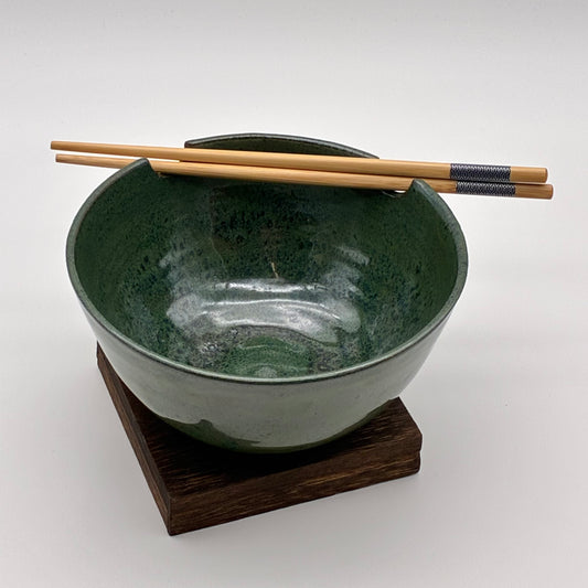 Ceramic Noodle Bowl + Chopsticks