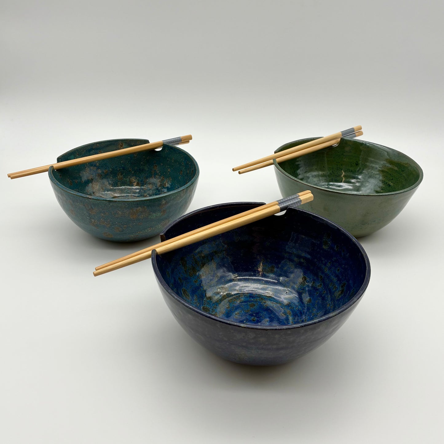 Ceramic Noodle Bowl + Chopsticks