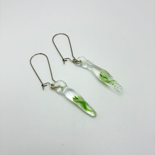 224 - Green Implosion Earrings
