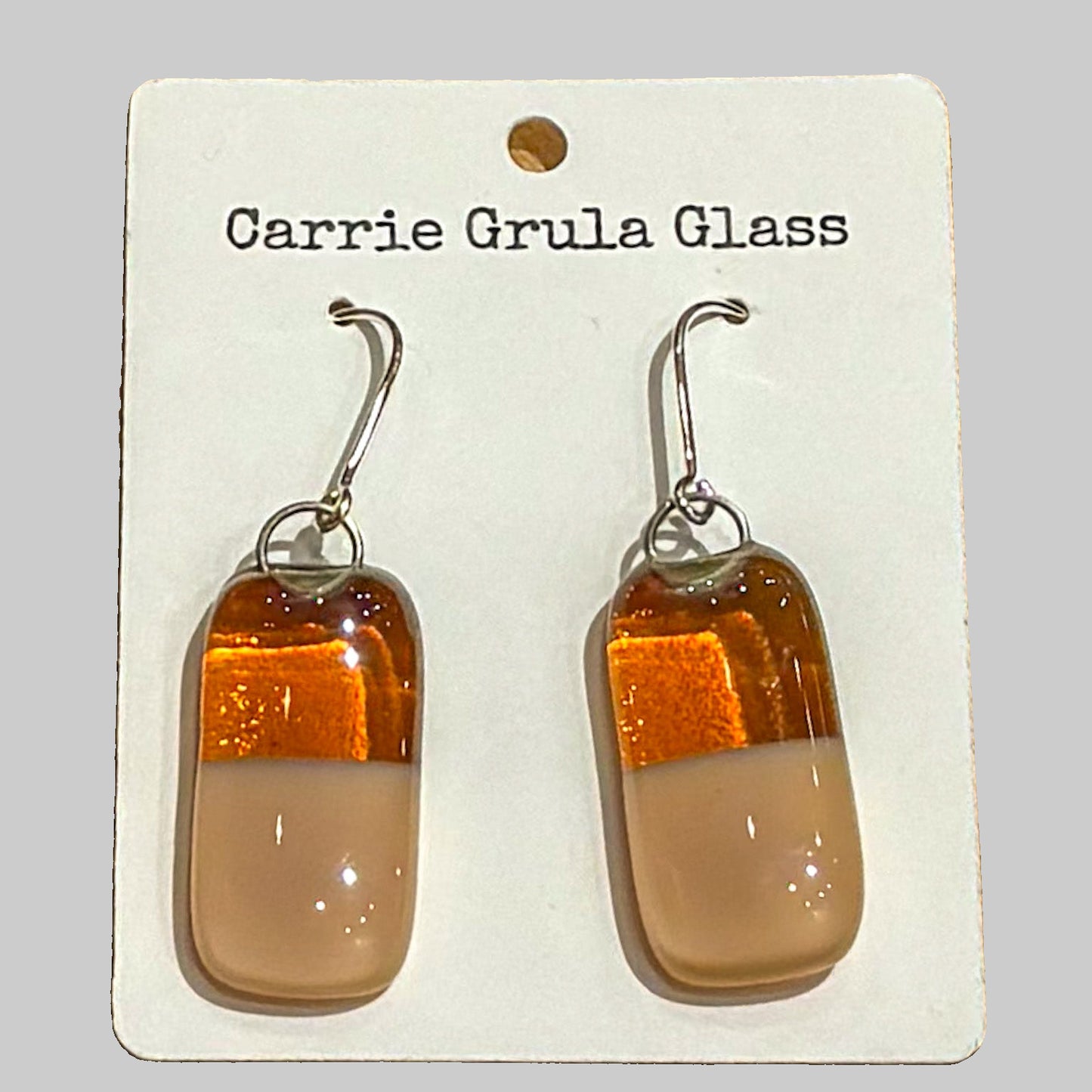 Two Tone Rarrings Peach/Amber