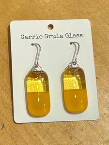 Two Tone Earrings Yellow/Yellow