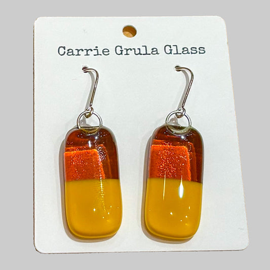 Two Tone Rarrings Amber/Yellow