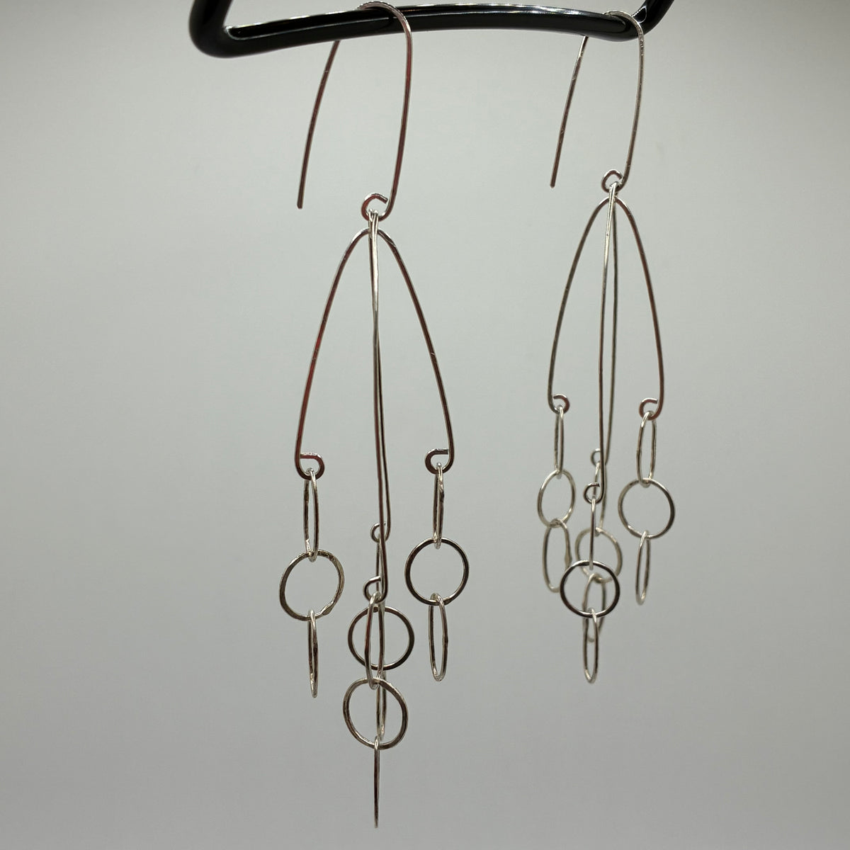 Silver Doubled Chandelier Earrings