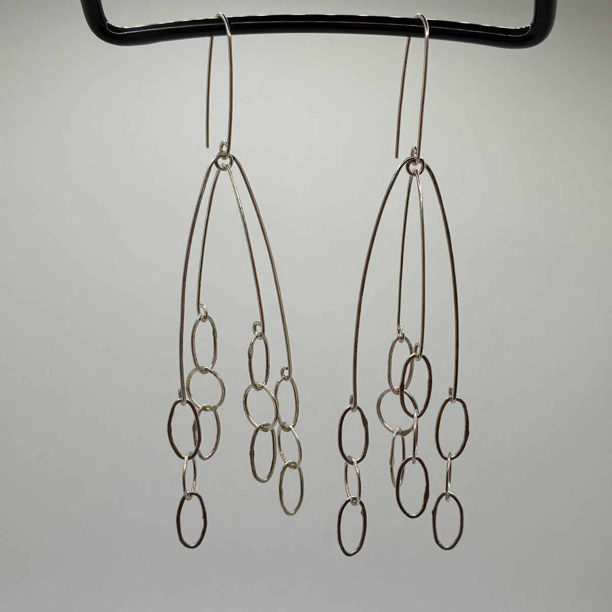 Silver Doubled Chandelier Earrings