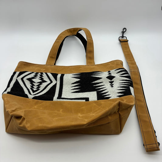 Large Waxed Canvas Tote w/Pendleton Wool