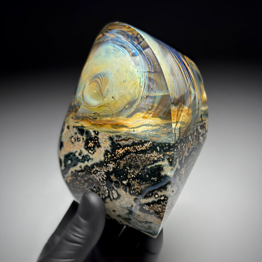 Ocean Jasper Vitrolith (w/steel base)