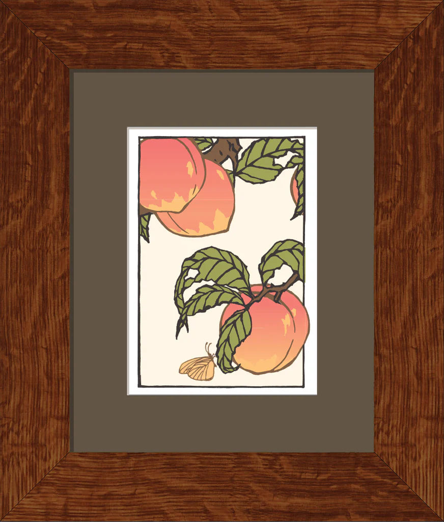 Peaches for the Immortals - Matted + Framed