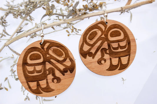 Alder Wood Earrings - Raven & Sun