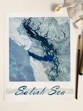 Salish Sea Map Print 8x10