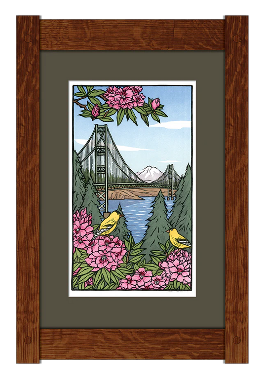 Tacoma Narrows - Matted + Framed