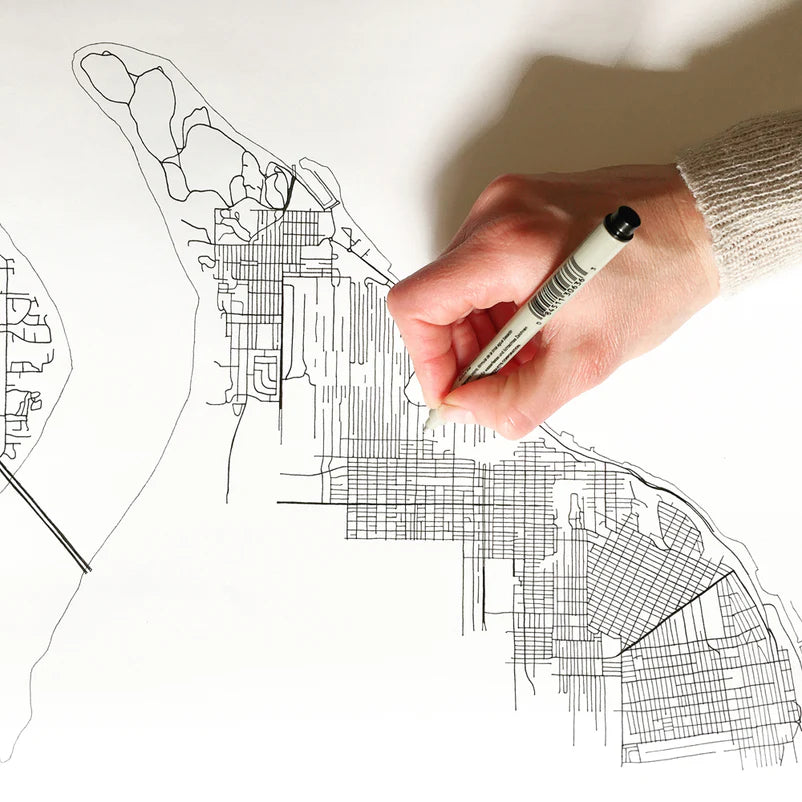 Tacoma Wa "Blueprints" Postcard