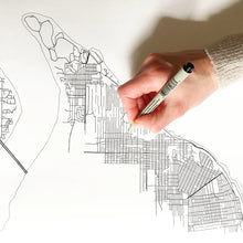 Tacoma Wa "Blueprints" Postcard