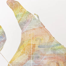 Tacoma Wa Rainbow Pride Map Print 11x14