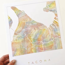 Tacoma Wa Rainbow Pride Map Print 11x14
