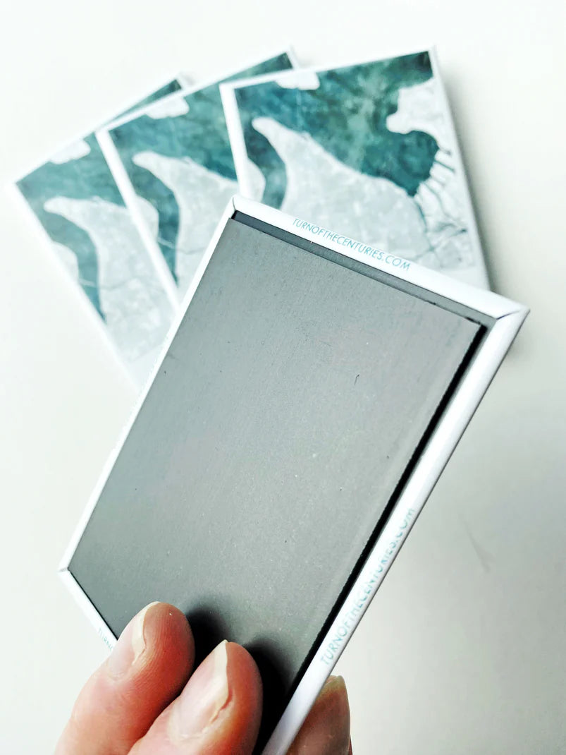 Tacoma WA Watercolor Map - Metal Magnet