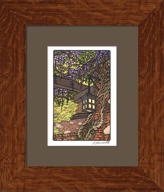 Wisteria Pergola - Matted + Framed