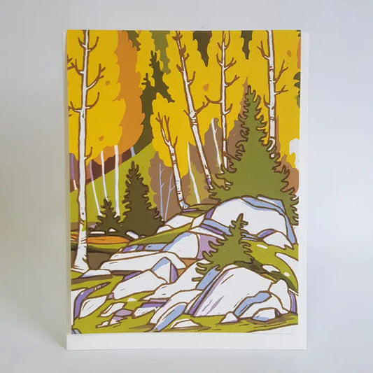 Fall Aspen Landscape Blank Notecard / Fine Art Greeting Card