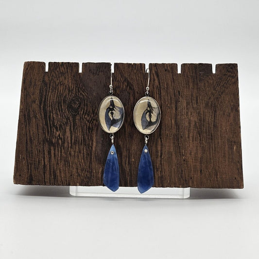 Blue Bird Earrings