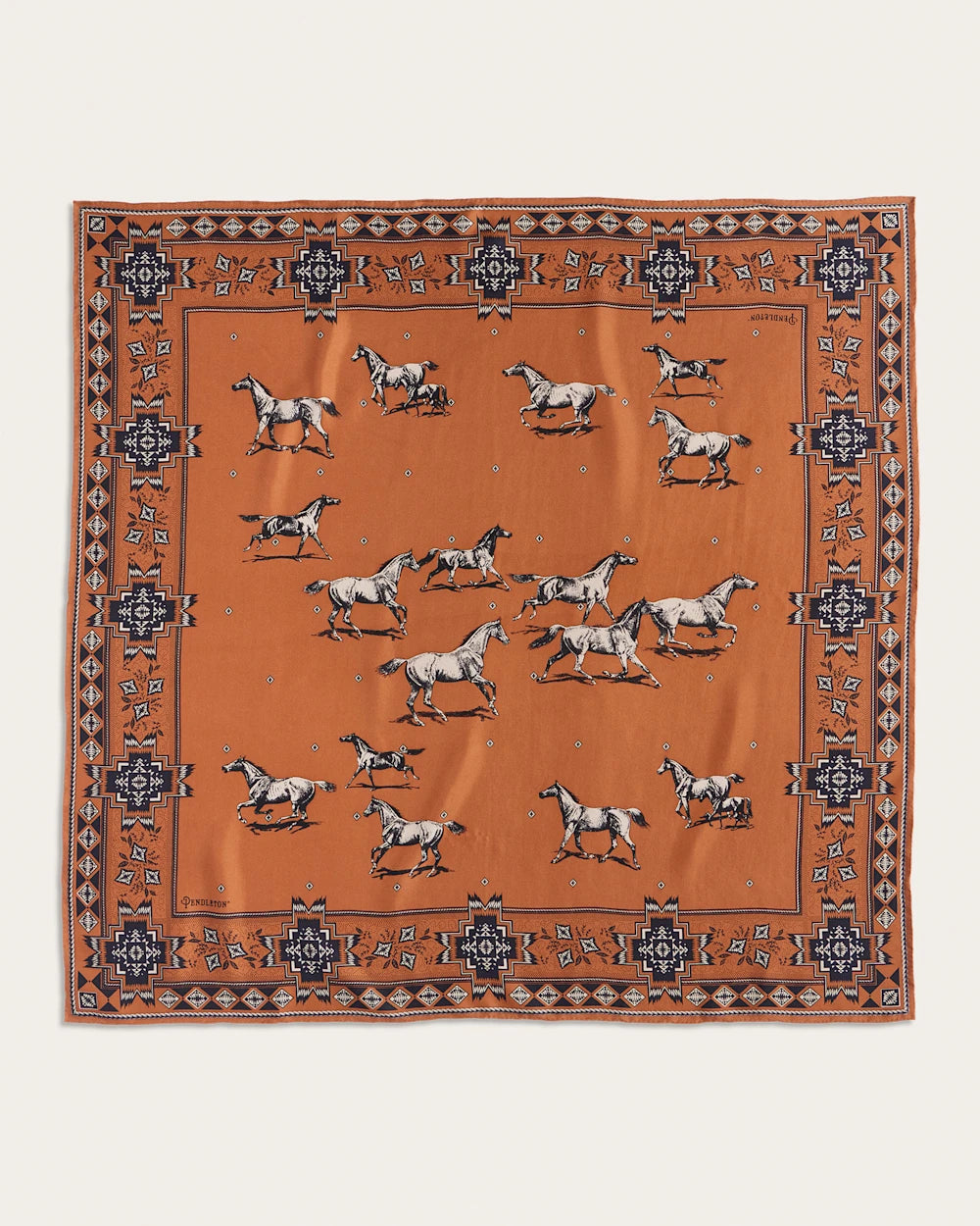 HERD OF HORSES SILK SCARF - Clay