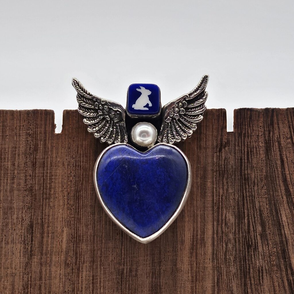 Richard Marquis Rabit, Lapis and Pearl PIn