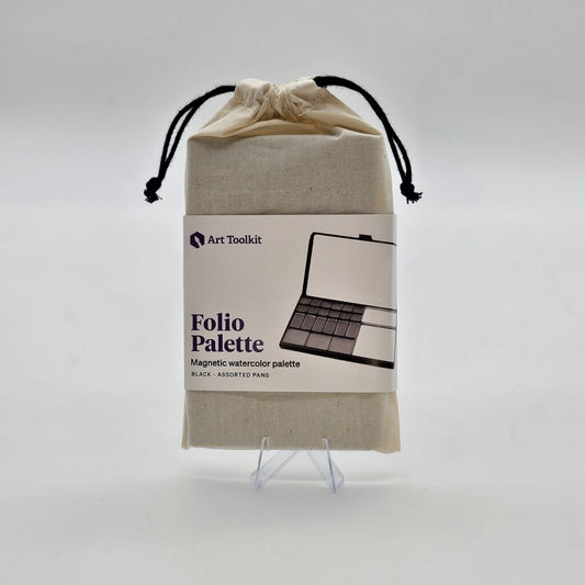 Folio Palette With Assorted Pans - Black